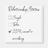 Aimant Statut Saint Valentin pour célibataires 43 (Devant)