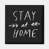 Aimant Stay home | Main Drawn (Devant)