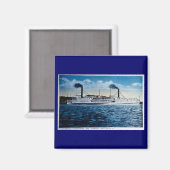 Aimant Steamers Ticondéroga et Vermont, Burlington, VT (Recto/Verso)