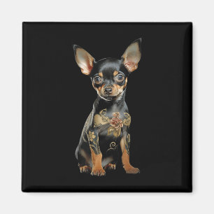 Aimant Steampunk Chihuahua Ink Tat Art Tattoo Artiste Pup