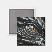 Aimant Steampunk Dragon Eye Closeup Ai Art (Recto/Verso)