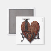 Aimant Steampunk Je t'aime Valentine (Recto/Verso)
