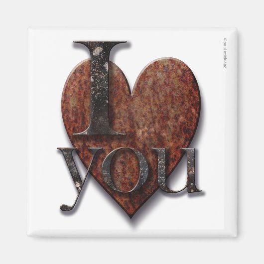 Aimant Steampunk Je t'aime Valentine (Devant)