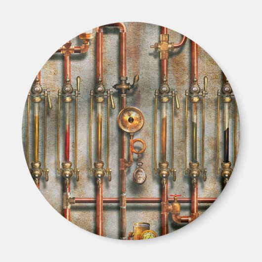 Aimant Steampunk - Le collecteur de lubrification (Devant)