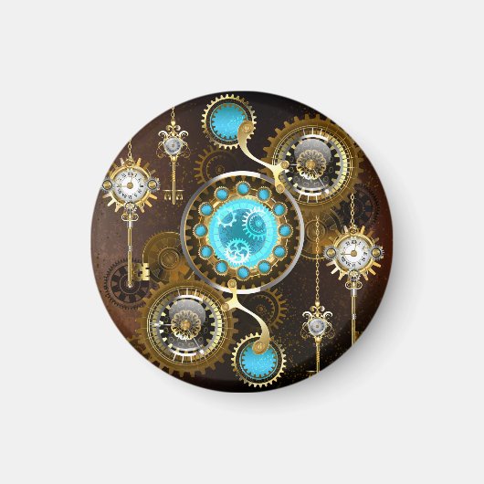 Aimant Steampunk Rusty Background (Devant)