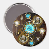 Aimant Steampunk Rusty Background (Recto/Verso)