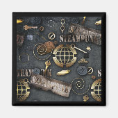 Aimant Steampunk, scrapbooking (Devant)