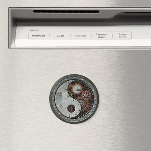 Aimant Steampunk Yin Yang (In Situ (Lave-vaisselle))