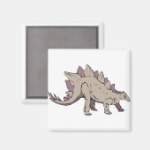 Aimant stégosaurus dinosaure antique (Recto/Verso)