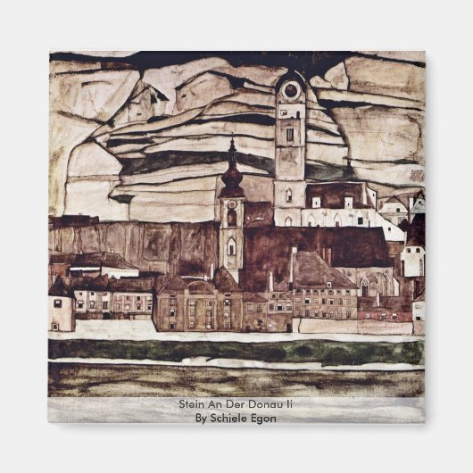 Aimant Stein An Der Donau Ii Par Schiele Egon (Devant)