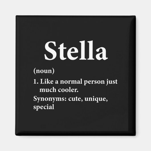 Aimant Stella Name Definition Funny D  (Devant)