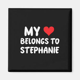 Aimant Stephanie - Mon cœur appartient à Stéphanie - Amou