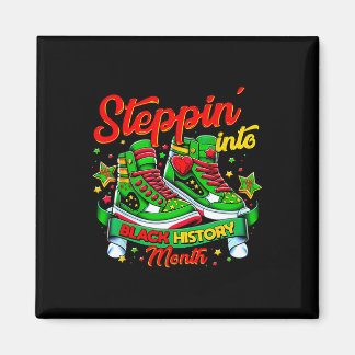 Aimant Steppin Into Black History Month Afro Black Sneake