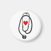 Aimant Stéthoscope et coeur (Devant)