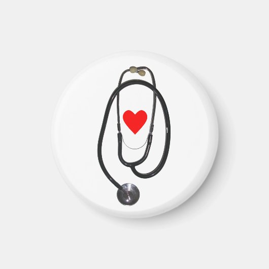 Aimant Stéthoscope et coeur (Devant)
