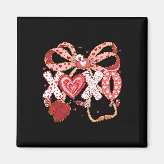 Aimant Stéthoscope Xoxo Saint-Valentin Infirmière Rn Pct (Devant)