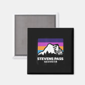 Aimant Stevens Pass Washington Mountain Ski Snowboardi (Recto/Verso)