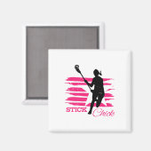 Aimant Stick Chick Womens Lacrosse (Recto/Verso)