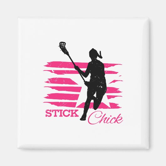 Aimant Stick Chick Womens Lacrosse (Devant)