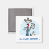 Aimant Stick Cowboy N Horse (Recto/Verso)