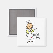 Aimant Stick Figure Angel T-shirts et cadeaux (Recto/Verso)
