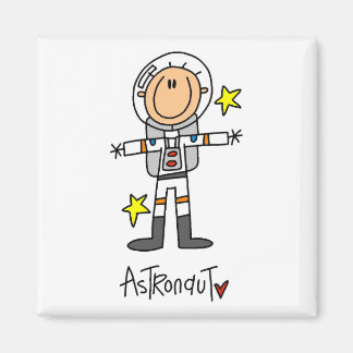 Aimant Stick Figure Astronaut T-shirts et cadeaux