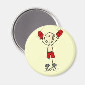 Aimant Stick Figure Boxing T-shirts et cadeaux (Recto/Verso)