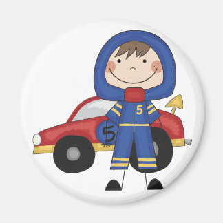 Aimant Stick Figure Boy Race Car Driver Tshirts