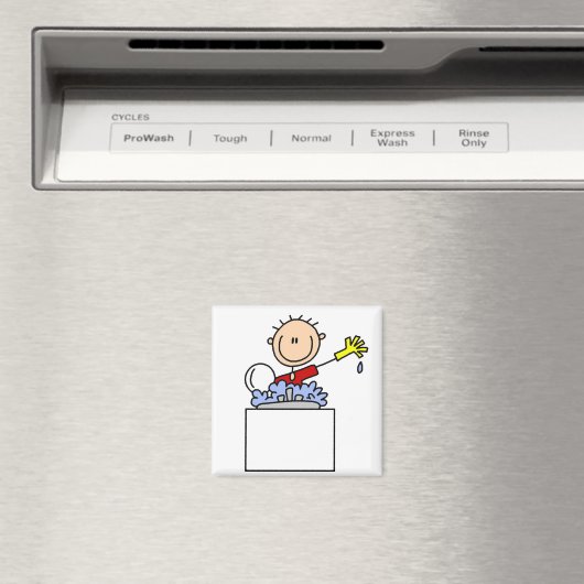 Aimant Stick Figure Doing Plats (In Situ (Lave-vaisselle))