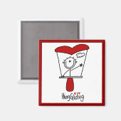 Aimant Stick Figure Hang Gliding Tshirts et cadeaux (Recto/Verso)