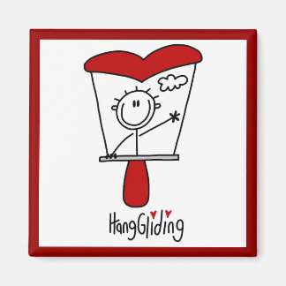 Aimant Stick Figure Hang Gliding Tshirts et cadeaux