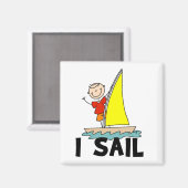 Aimant Stick Figure I Sail T-shirts et cadeaux (Recto/Verso)