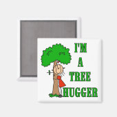 Aimant Stick Figure Tree Hugger T-shirts et cadeaux (Recto/Verso)