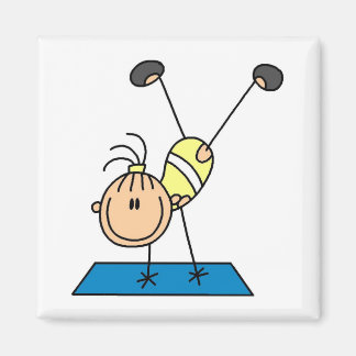 Aimant Stick Girl Doing Flips Tshirts et cadeaux