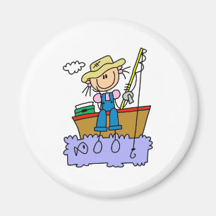 Aimant Stick Girl Fishing