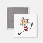 Aimant Stick Girl Gymnast Tshirts et cadeaux (Recto/Verso)