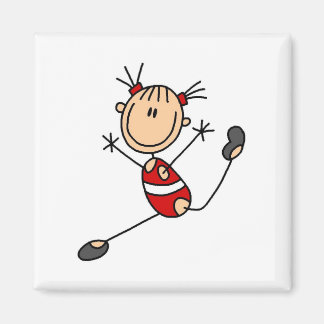 Aimant Stick Girl Gymnast Tshirts et cadeaux