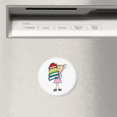 Aimant Stick Girl with Books (In Situ (Lave-vaisselle))