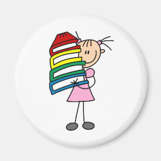 Aimant Stick Girl with Books