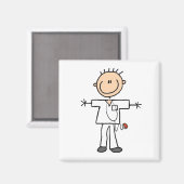 Aimant Stick mâle Figure Infirmière T-shirts et cadeaux (Recto/Verso)