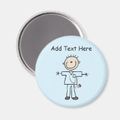 Aimant Stick mâle Figure Infirmière T-shirts et cadeaux (Recto/Verso)