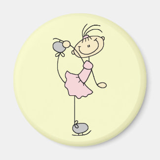 Aimant Stick rose Girl Figure Patinage