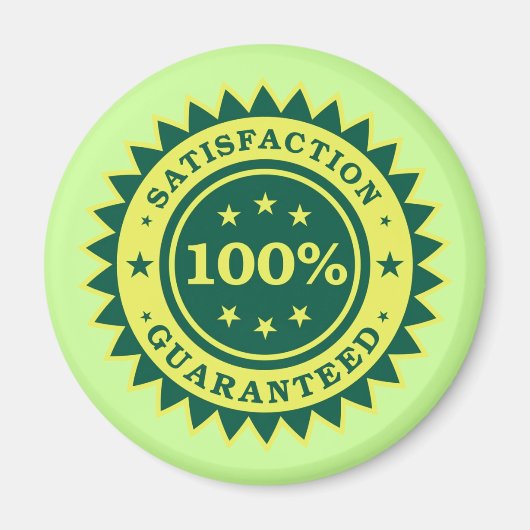 Aimant Sticker 100% Satisfaction Garantie (Devant)