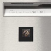 Aimant Sticker 3d Gold Black Roses #22 (In Situ (Lave-vaisselle))