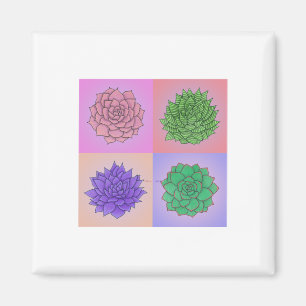 Aimant Sticker d'art pop succulent