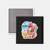 Aimant Sticker de plage Nicki Minaj (Recto/Verso)