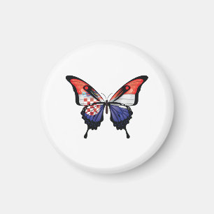Aimant Sticker du drapeau à queue noire de Croatie