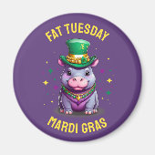 Aimant Sticker en gros Mardi Gras Mardi Hippo (Devant)