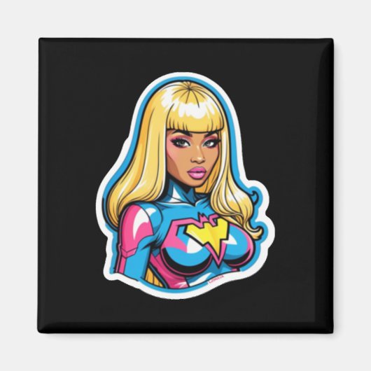 Aimant Sticker Nicki Minaj Superhero (Devant)