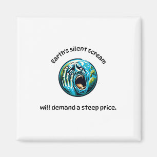 Aimant Sticker pour les cris silencieux de la Terre